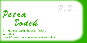 petra dodek business card